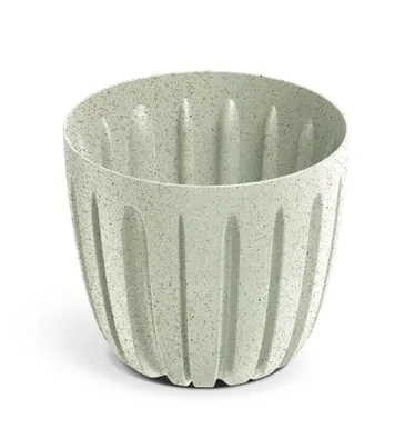 LILLEPOTT PROSPERPLAST WARIO ECO WOOD Ø13,8CM VALGE