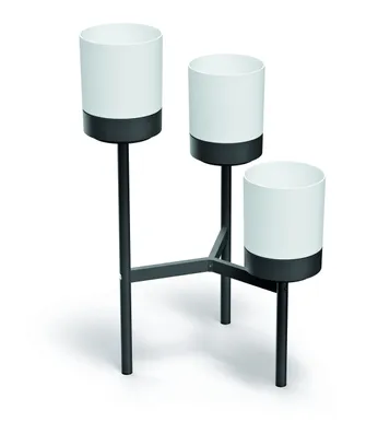 LILLEPOSTAMENT PROSPERPLAST BLOOMIE STAND 3 POTILE 80,5X49CM VALGE