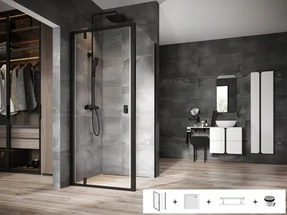 DUŠIKOMPLEKT RAVAK 90X190CM 5IN1 NDOP1 + NPSS, SET1 MUST