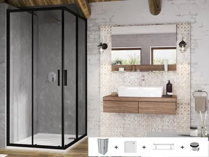 DUŠIKOMPLEKT RAVAK 90X195 CM 5IN1 BLSRV2, SET11 MUST