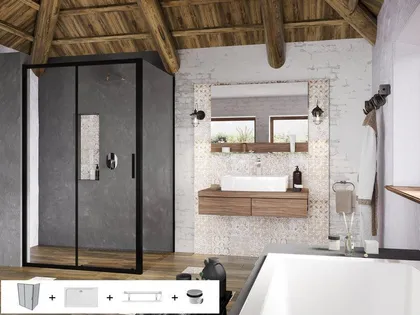 DUŠIKOMPLEKT RAVAK 120X90 5IN1 BLSDP2 + BLSPS, SET15L MUST