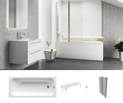 VANN RAVAK CHROME 180X80CM SETV28L VANNISEINAGA, ALUMIINIUM