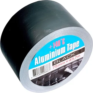 ALUMIINIUMTEIP GERBAND 75MMX45,7M, MUST