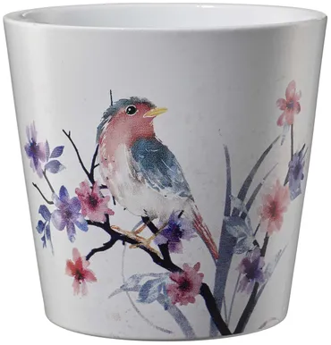 ÜMBRISPOTT SK DALLAS AQUARELLE Ø14CM, KIRJU