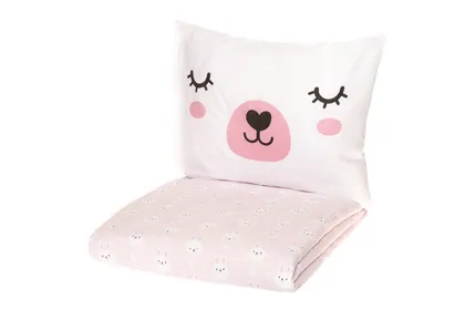 VOODIPESUKOMPLEKT 4LIVING 150X210CM + 50X60CM ROOSA