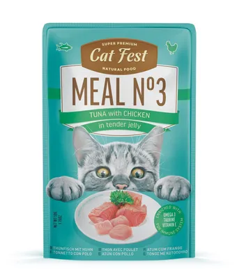 MÄRGTOIT CATFEST KASSIDELE TUUNIKALA TARRETIS KANALIHAGA 12X50G