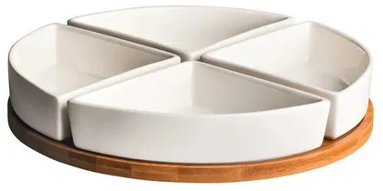 SERVEERIMISKOMPLEKT ALTOM DESIGN 5-OSALINE VALGE/BAMBUS